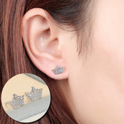 スタッドピアス アクセサリー レディース 女性用 ファッション小物 ラインストーン 王冠 クラウン おしゃれ かわいい 小ぶり エレガント 上品 プレゼント ギフト 誕生日 記念日 デイリー お出かけ