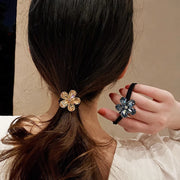 ヘアゴム 髪ゴム 3連 ヘアアクセサリー レディース 女性 髪留め 髪飾り ヘアアレンジ まとめ髪 フラワー お花 シンプル かわいい おしゃれ ファッション小物