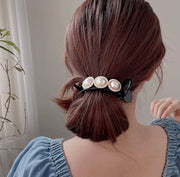 ヘアクリップ サイドバンスクリップ レディース ヘアアクセサリー フェイクパール 髪留め 髪飾り まとめ髪 ヘアアレンジ シンプル おしゃれ 女性 婦人 簡単 ロング