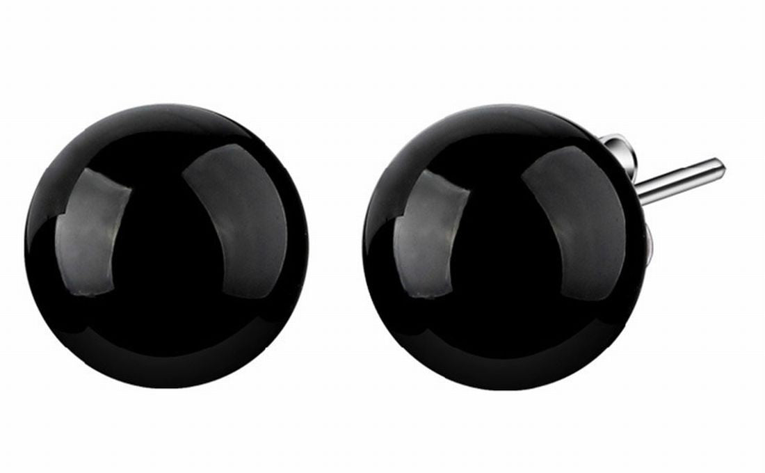 ピアス スタッドピアス 耳飾り 両耳用 レディース 女性 アクセサリー ストーン ボール 丸 ジュエリー ファッション小物 キャッチ付き おしゃれ シンプル きらきら かわいい 上品 きれいめ ギフト プレゼント 記念日 お祝い 結婚式 パーティ フォーマル 黒 赤