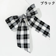 バレッタ ヘアアクセサリー レディース ヘアクリップ 女性 髪飾り 髪留め リボン チェック 可愛い キュート ヘアアレンジ ハーフアップ 学生 女の子 かわいい