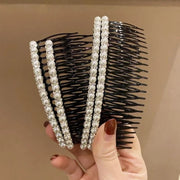 ヘアコーム レディース 女性 ヘアアクセサリー 髪飾り 髪留め かんざし パール調 ラインストーン 上品 エレガント まとめ髪 フォーマル カジュアル デイリー 普段使い パーティー 入学 卒業 女子会 お呼ばれ お出かけ ヘアアレンジ 簪 プレゼント ギフト 贈り物 かわいい おしゃれ シンプル ブラック