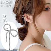 イヤーカフ イヤークリップ 単品 片耳用 右用 左用 レディース 女性 アクセサリー イヤカフ リボン 蝶々 シルバーカラー ゴールドカラー シンプル お洒落 可愛い お出かけ デート お呼ばれ プレゼント ギフト ファッション小物