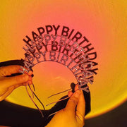 カチューシャ レディース ヘアアクセサリー 髪飾り ラインストーン happy birthday ハッピーバースデー 誕生日会 パーティーグッズ お祝い イベント キラキラ ヘッドアクセサリー メンズ おしゃれ かわいい 写真撮影