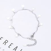 ブレスレット レディース 女性用 アクセサリー 星 スター シルバーカラー シンプル かわいい おしゃれ カジュアル 普段使い プレゼント ギフト
