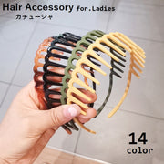 カチューシャ コーム付き レディース 女性用 ヘアアクセサリー 前髪留め 髪飾り ヘアアレンジ ウェーブ 可愛い おしゃれ 婦人用 お出掛け