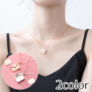 ネックレス アクセサリー レディース 女性用 シルバーカラー ローズゴールド 手紙 封筒 かわいい おしゃれ ギフト 記念日 誕生日 プレゼント 贈り物 デート 女子会 パーティー お呼ばれ ファッション小物 婦人用 女の子 銀色
