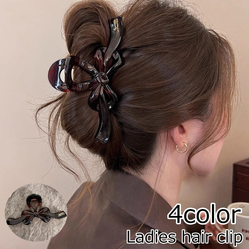 バンスクリップ レディース 女性 大きめ リボン アクセント まとめ髪 ヘアアレンジ 毛量多め 普段使い 通勤 通学 お出かけ ヘアアクセサリー かわいい シンプル おしゃれ