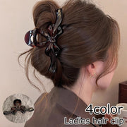 バンスクリップ レディース 女性 大きめ リボン アクセント まとめ髪 ヘアアレンジ 毛量多め 普段使い 通勤 通学 お出かけ ヘアアクセサリー かわいい シンプル おしゃれ