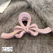 バンスクリップ レディース 女性 大きめ リボン アクセント まとめ髪 ヘアアレンジ 毛量多め 普段使い 通勤 通学 お出かけ ヘアアクセサリー かわいい シンプル おしゃれ