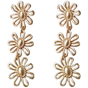 ピアス ロングピアス スタッドピアス レディース 女性 アクセサリー 耳飾り フラワー 花 揺れる チェーン ゆらゆら きらきら 上品 大ぶり 華やか おしゃれ きれいめ かわいい シンプル お出かけ お呼ばれ パーティ 金色