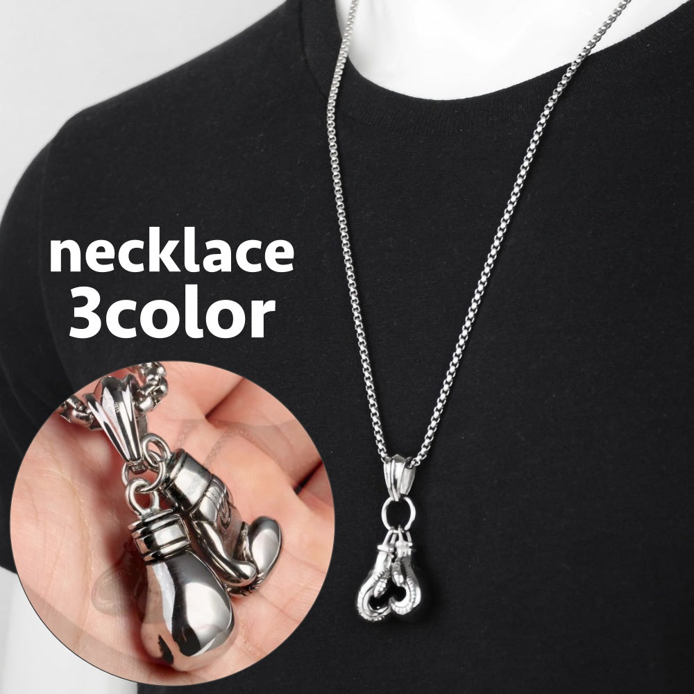 ネックレス ペンダント メンズ 男性 アクセサリー ボクシンググローブ ゴールドカラー シルバーカラー おしゃれ かっこいい カジュアル 首飾り お出かけ 普段使い ギフト プレゼント ファッション小物