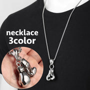 ネックレス ペンダント メンズ 男性 アクセサリー ボクシンググローブ ゴールドカラー シルバーカラー おしゃれ かっこいい カジュアル 首飾り お出かけ 普段使い ギフト プレゼント ファッション小物