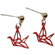 ピアス スタッドピアス レディース 女性 アクセサリー ロング 折り鶴 和風 チェーン 揺れる 可愛い ファッション小物 プレゼント 贈り物