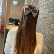 ヘアクリップ バレッタ ヘアゴム ヘアアクセサリー レディース 女性 リボン 大きめ 存在感 ラメ キラキラ 髪留め まとめ髪 ヘアアレンジ お洒落 可愛い ファッション小物