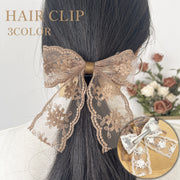 ヘアクリップ リボン 単品 ヘアアクセサリー レディース 女性 髪飾り 髪留め レース フラワー 花柄 かわいい おしゃれ 上品