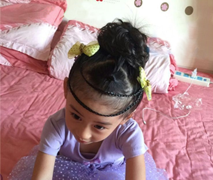お団子ウィッグ 子供 キッズ つけ毛 ポイントウィッグ 部分ウィッグ 商品画像4