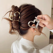 ヘアクリップ バンズクリップ 単品 レディース 女性 ヘアアクセサリー ヘアアレンジ まとめ髪 ハーフアップ ハート かわいい 小さめ