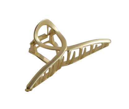 バンスクリップ ヘアクリップ ヘアアクセサリー レディース 女性 婦人 マット×ゴールド バリエーション画像