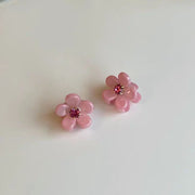 ヘアクリップ 2個セット レディース 子供 ジュニア キッズ アクセサリー お花 パール調 フェイクパール ラインストーン かわいい 小さめ オシャレ