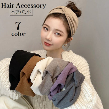 ヘアバンド 幅広 レディース ヘアアクセサリー クロス ヘッドバンド 商品画像