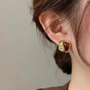 ピアス スタッドピアス レディース 女性 アクセサリー 小ぶり マーブル調 スクエア シンプル お洒落 大人可愛い ファッション小物 プレゼント 贈り物