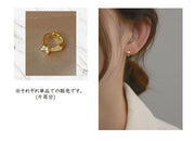 フープピアス 単品 レディース アクセサリー リングピアス ファッションピアス 耳飾り 小ぶり ゴールドカラー ラインストーン サークル V字 おしゃれ 上品 洗練