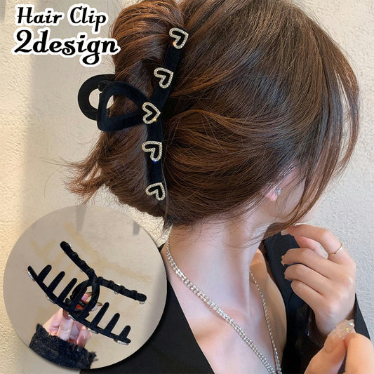 ヘアクリップ バンスクリップ ベロア調 髪留め レディース 女性用 商品画像