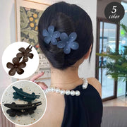 ヘアクリップ サイドバンスクリップ レディース ヘアアクセサリー フラワー 花 ラインストーン 単色 髪留め 髪飾り まとめ髪 ヘアアレンジ おしゃれ スタイリッシュ きれいめ お出かけ オフィス 通勤 普段使い デイリー 女性用