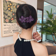 ヘアクリップ サイドバンスクリップ レディース ヘアアクセサリー フラワー 花 ラインストーン 単色 髪留め 髪飾り まとめ髪 ヘアアレンジ おしゃれ スタイリッシュ きれいめ お出かけ オフィス 通勤 普段使い デイリー 女性用