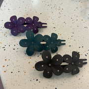 ヘアクリップ サイドバンスクリップ レディース ヘアアクセサリー フラワー 花 ラインストーン 単色 髪留め 髪飾り まとめ髪 ヘアアレンジ おしゃれ スタイリッシュ きれいめ お出かけ オフィス 通勤 普段使い デイリー 女性用