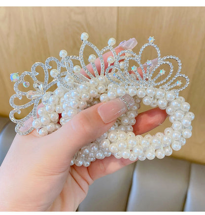 ヘアゴム シュシュ ティアラ付き キッズ ジュニア ヘアアクセサリー 商品画像4