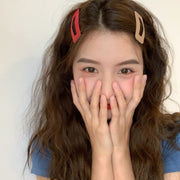 ヘアクリップ 髪留め 2個セット レディース 女性 ヘアアクセサリー ファッション雑貨 小物 長方形 パッチン留め 大きめ フェイクレザー 無地 ブラウン ブラック カーキ シンプル カジュアル かわいい キュート おしゃれ