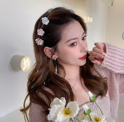 ヘアクリップ ミニバンスクリップ 3個セット レディース 女性 ヘアアクセサリー 花 フラワー 半透明 単色 ヒョウ柄 グラデーションカラー 髪留め 髪飾り まとめ髪 ヘアアレンジ 重ね付け シンプル 簡単 かわいい シンプル ガーリー キュート カジュアル お出かけ 通勤 オフィス カラバリ豊富 茶 白 ピンク 黄 紫 青 灰 緑
