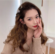 ヘアクリップ ミニバンスクリップ 3個セット レディース 女性 ヘアアクセサリー 花 フラワー 半透明 単色 ヒョウ柄 グラデーションカラー 髪留め 髪飾り まとめ髪 ヘアアレンジ 重ね付け シンプル 簡単 かわいい シンプル ガーリー キュート カジュアル お出かけ 通勤 オフィス カラバリ豊富 茶 白 ピンク 黄 紫 青 灰 緑