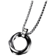 ネックレス ペンダント メンズ アクセサリー 3連 トリプル リング 男性用 おしゃれ カッコいい かっこいい 首飾り シンプル スタイリッシュ チェーン 存在感 ギフト プレゼント 贈り物 カジュアル デイリー 普段使い レディース ユニセックス 男女兼用