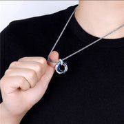 ネックレス ペンダント メンズ アクセサリー 3連 トリプル リング 男性用 おしゃれ カッコいい かっこいい 首飾り シンプル スタイリッシュ チェーン 存在感 ギフト プレゼント 贈り物 カジュアル デイリー 普段使い レディース ユニセックス 男女兼用