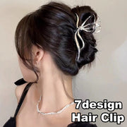 ヘアクリップ バンスクリップ レディース 女性 ヘアアクセサリー 髪留め 髪飾り まとめ髪 ヘアアレンジ シルバーカラー 蝶 お洒落 可愛い ファッション小物