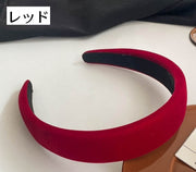 カチューシャ ヘアアクセサリー レディース 女性用 無地 ベルベット調 髪留め 髪飾り ヘアアレンジ 太め お出かけ 洗顔 メイク 大人カジュアル 可愛い おしゃれ シンプル ファッション小物