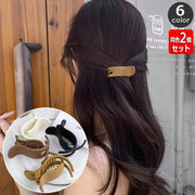 ヘアクリップ 同色2個セット サイドバンスクリップ レディース ヘアアクセサリー シンプル 無地 単色 髪留め 髪飾り まとめ髪 ヘアアレンジ おしゃれ かわいい きれいめ お出かけ オフィス 通勤 普段使い カジュアル デイリー 女性用