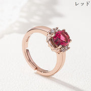 指輪 オープンリング レディース アクセサリー 大粒 ラインストーン ビジュー きれいめ 上品 高級感 高見え 宝石風 ゴールドカラー