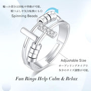 指輪 オープンリング レディース 女性 アクセサリー 回転 スピン アシンメトリー ラインストーン フリーサイズ シンプル フェミニン ガーリー 可愛い かわいい キュート おしゃれ カジュアル 普段使い プレゼント ギフト