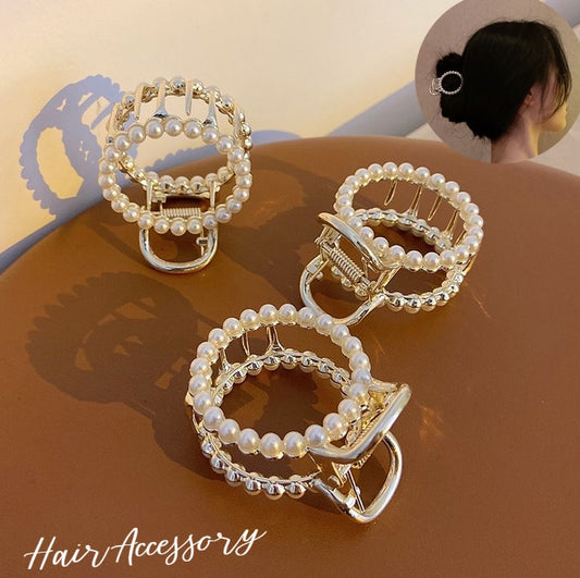 ヘアクリップ バンスクリップ ヘアアクセサリー レディース 女性 円形 商品画像