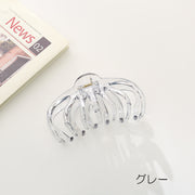 ヘアクリップ バンスクリップ ヘアアクセサリー レディース 髪飾り 髪留め まとめ髪 ヘアアレンジ シンプル 無地 透明 クリアカラー 単色 くし型 簡単 目立たない オフィス 通勤 夏 ビーチ