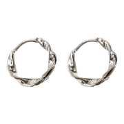 リングピアス フープピアス レディース 女性 アクセサリー ファッション雑貨 丸形 ラウンド型 ねじり ツイスト シルバーカラー ローズゴールドカラー シンプル エレガント フェミニン フォーマル プレゼント ギフト