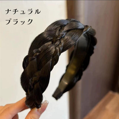 カチューシャ 三つ編み フェイクヘア レディース 女性 ヘアアクセサリー 商品画像5