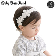 ヘアバンド 子供用 ベビー 赤ちゃん 女の子 ヘアアクセサリー フラワー お花 チュールレース ヘアアレンジ 髪留め 髪飾り おしゃれ かわいい ヘアーバンド 写真撮影 記念フォト お出かけ ドレス 結婚式 イベント パーティー 乳児 女児