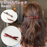 バレッタ レディース 女性 大人 ヘアアクセサリー リボン型 おしゃれ かわいい お出かけシーン