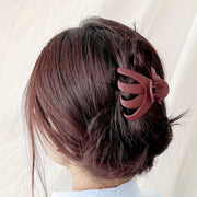 バンスクリップ ヘアクリップ 髪留め レディース 女性 お揃い ペアルック ヘアアクセサリー ファッション雑貨 無地 クリア 透明 ツヤ ブラック ホワイト シンプル カジュアル かわいい キュート フェミニン ライトフォーマル おしゃれ