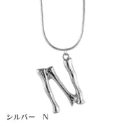 イニシャルネックレス レディース メンズ 男女兼用 アクセサリー イニシャルモチーフ アルファベット 大文字 シンプル おしゃれ かっこいい ゴールドカラー シルバーカラー